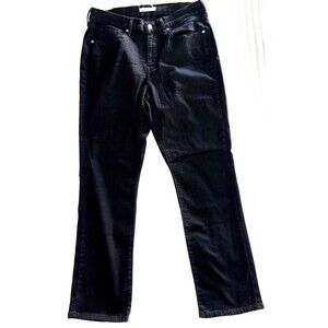 Levis Classic Black Straight Jeans Womens Size 12M W34L X 29L Water Less